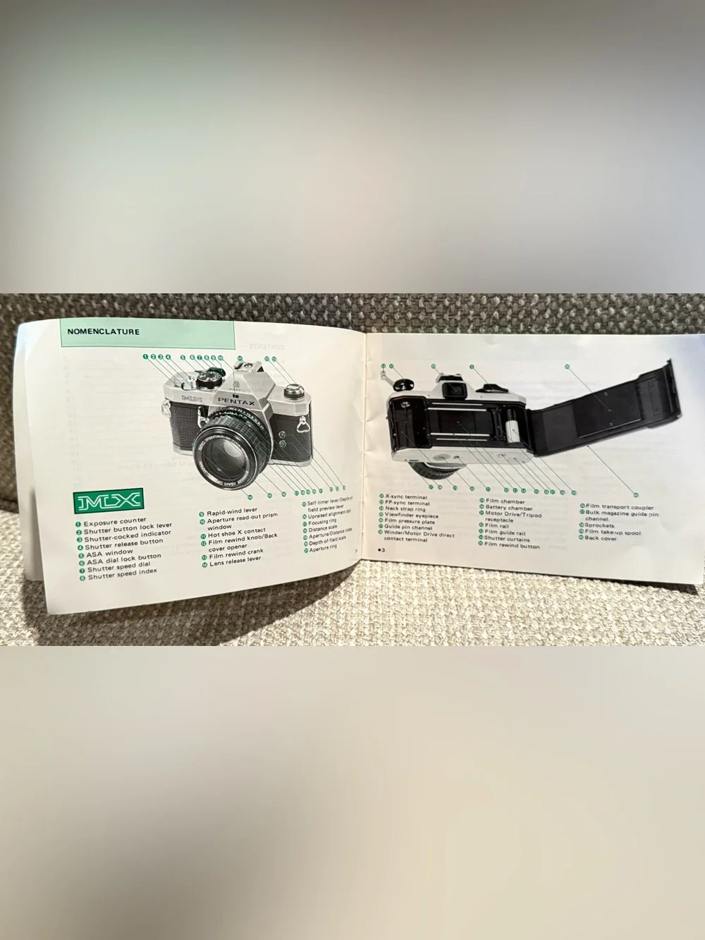 Asahi Pentax MX Instructions Manual